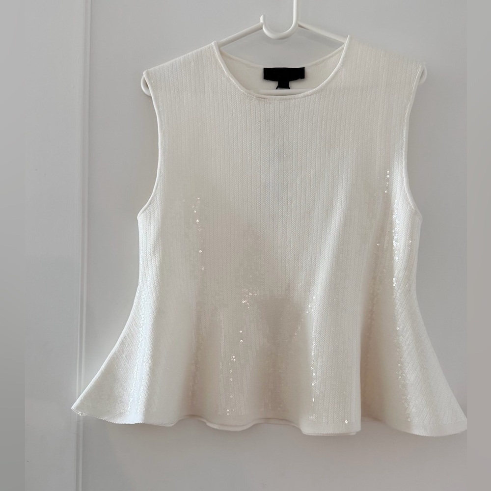 Zara White Sleeveless Blouse